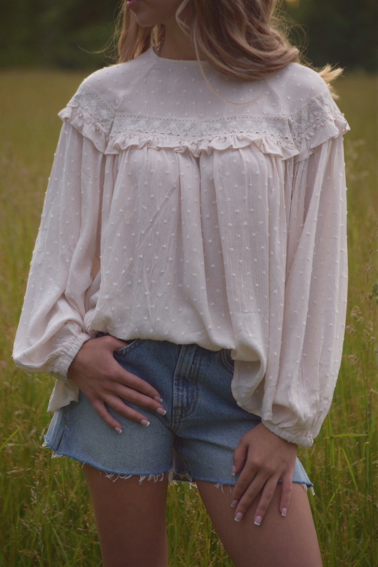 Magnolia Lace-Up Top