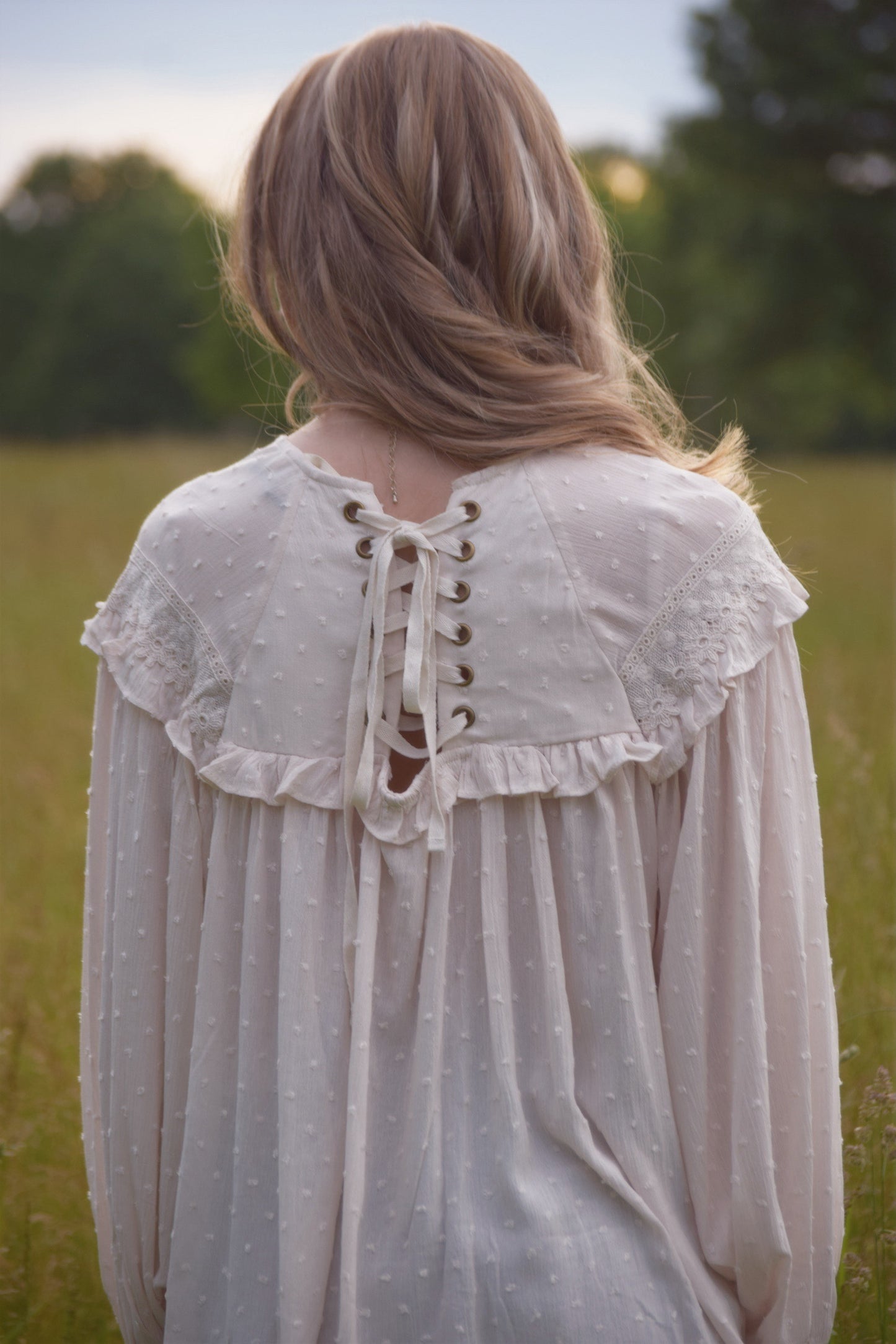 Magnolia Lace-Up Top